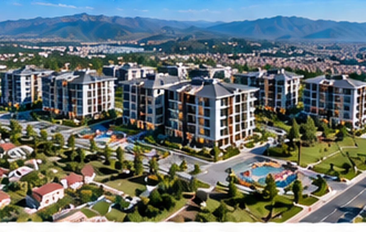 Alanyurt modern konut sitesi ve peyzajlı yaşam alanı